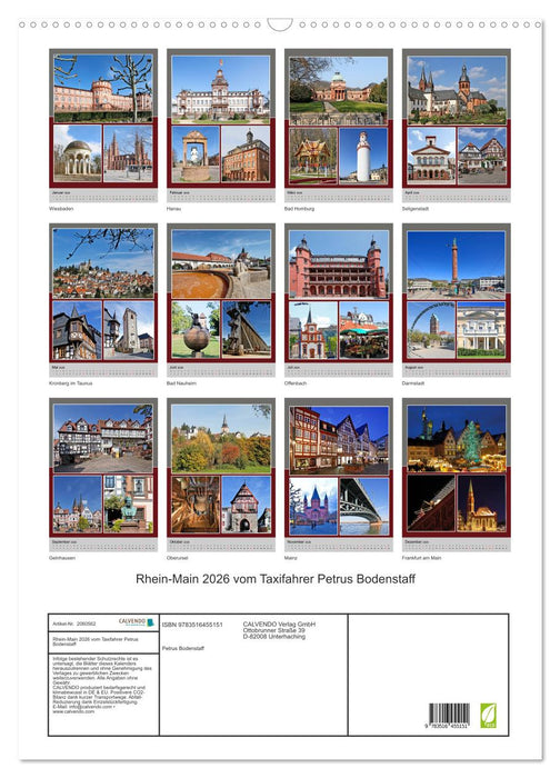 Rhein-Main 2026 vom Taxifahrer Petrus Bodenstaff (CALVENDO Wandkalender 2026)