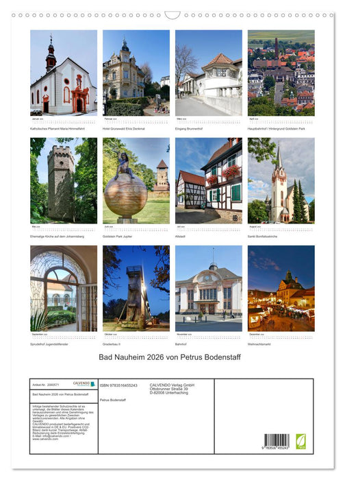 Bad Nauheim 2026 von Petrus Bodenstaff (CALVENDO Wandkalender 2026)