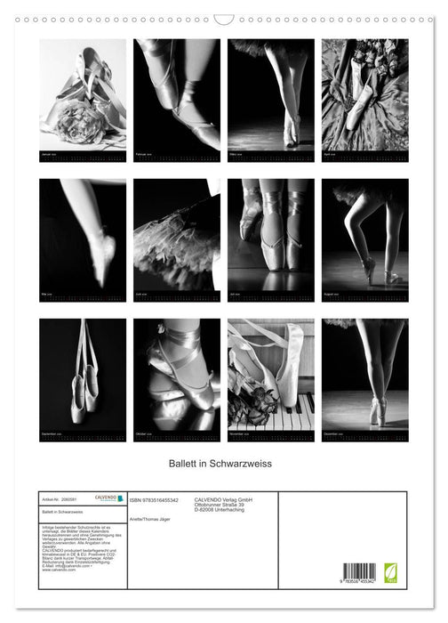 Ballett in Schwarzweiss (CALVENDO Wandkalender 2026)