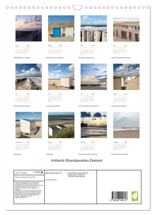 Hollands Strandparadies Zeeland (CALVENDO Wandkalender 2026)