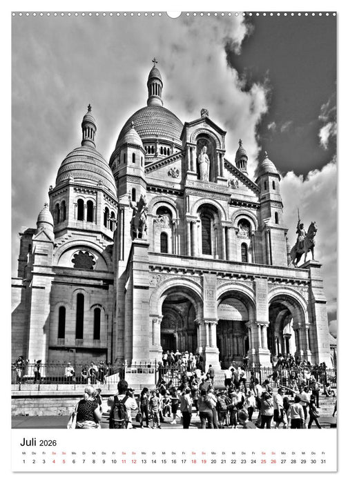 Paris schwarz weiß 2026 (CALVENDO Premium Wandkalender 2026)