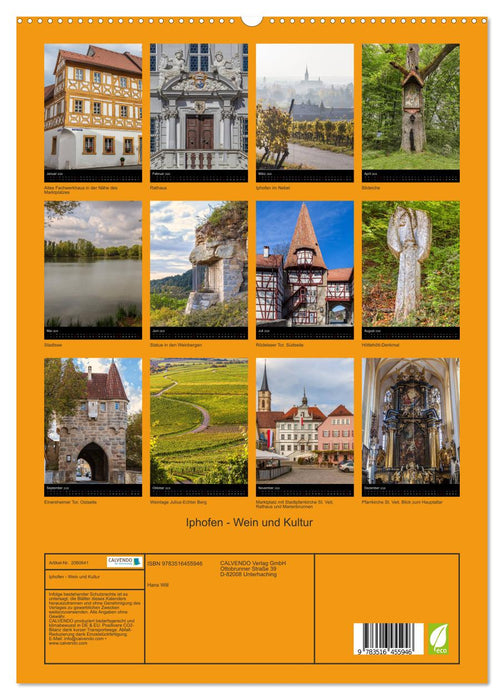 Iphofen - Wein und Kultur (CALVENDO Premium Wandkalender 2026)