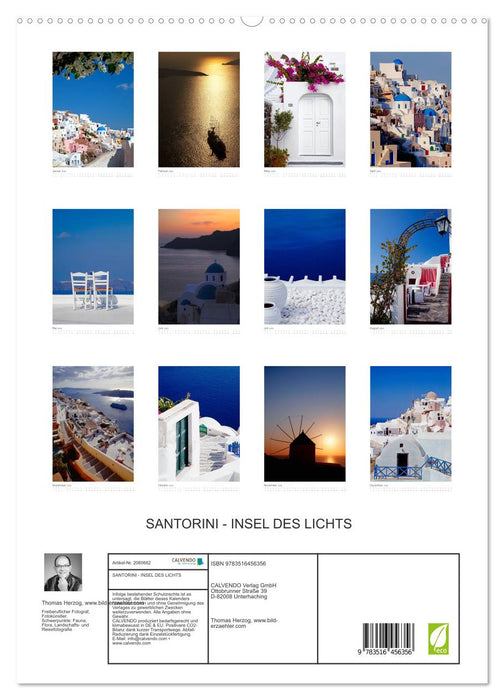 SANTORINI - INSEL DES LICHTS (CALVENDO Premium Wandkalender 2026)