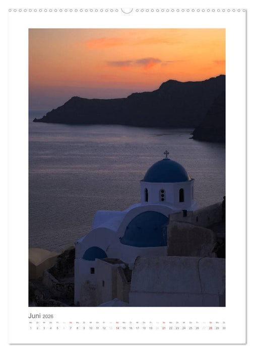 SANTORINI - INSEL DES LICHTS (CALVENDO Premium Wandkalender 2026)