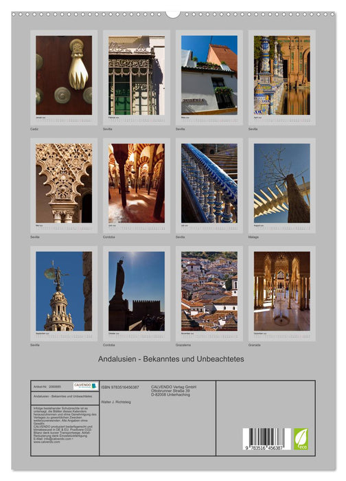 Andalusien - Bekanntes und Unbeachtetes (CALVENDO Premium Wandkalender 2026)