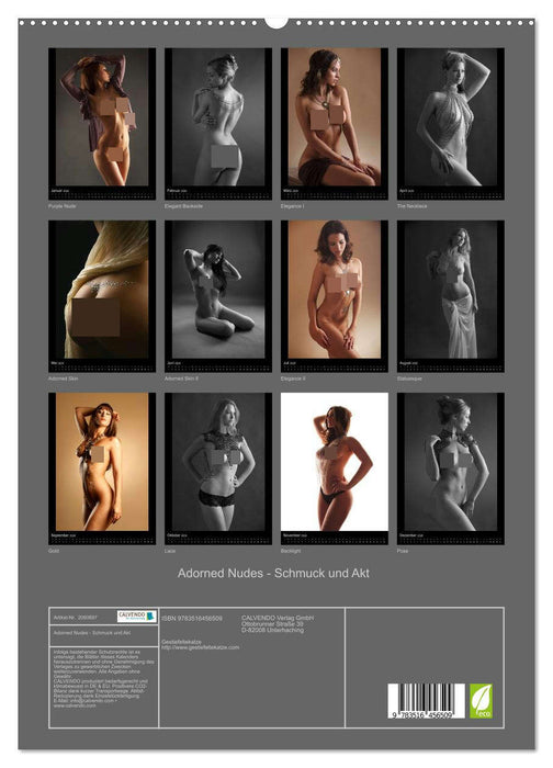 Adorned Nudes - Schmuck und Akt (CALVENDO Premium Wandkalender 2026)