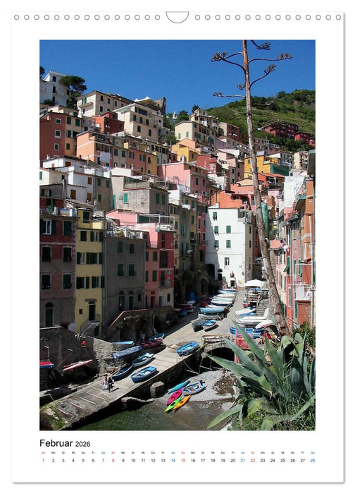 Weltkulturerbe Cinque Terre, Ligurien (CALVENDO Wandkalender 2026)