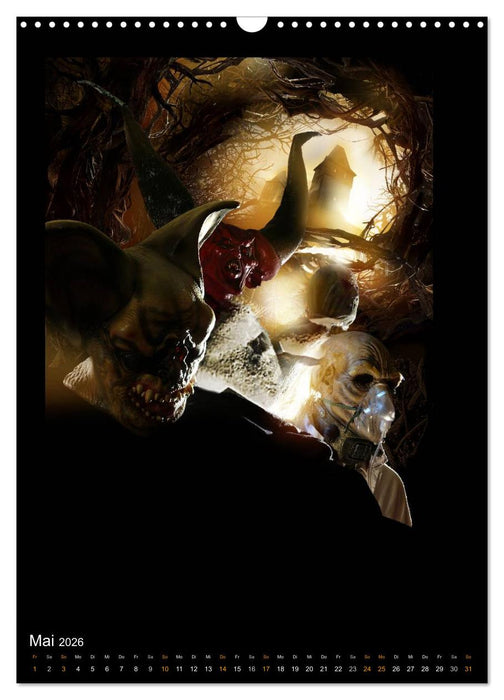Halloween Optische Illusionen - Kalender 2026 (CALVENDO Wandkalender 2026)
