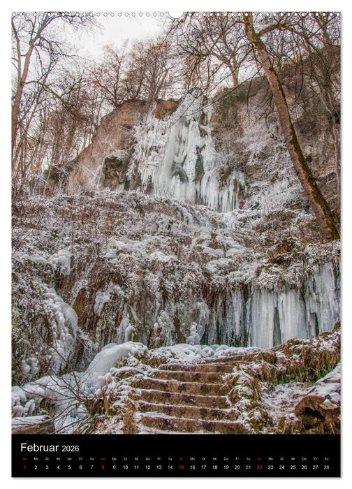 Wasserfälle in Deutschland, Frankreich und auf den Britischen Inseln (CALVENDO Wandkalender 2026)
