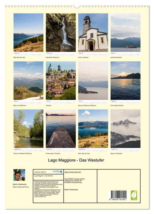 Lago Maggiore - Das Westufer (CALVENDO Premium Wandkalender 2026)