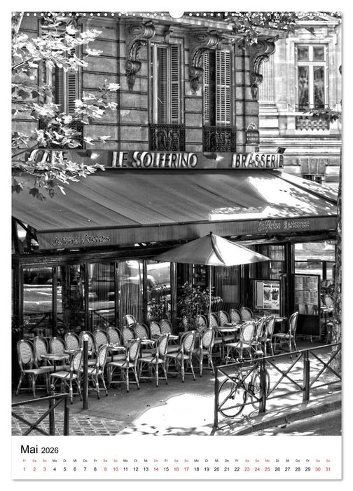 Paris schwarz weiß 2026 (CALVENDO Wandkalender 2026)
