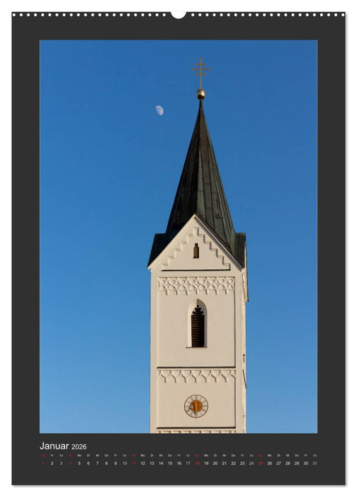 Kirchtürme im Landkreis Fürstenfeldbruck (CALVENDO Premium Wandkalender 2026)