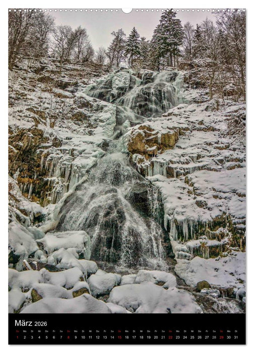 Wasserfälle in Deutschland, Frankreich und auf den Britischen Inseln (CALVENDO Premium Wandkalender 2026)