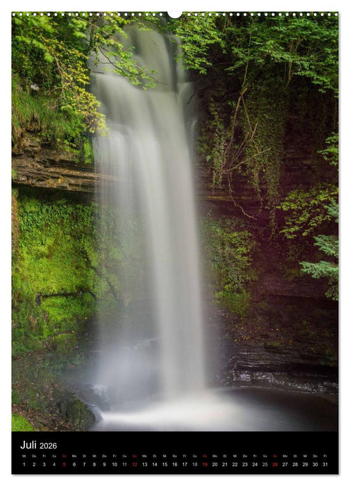 Wasserfälle in Deutschland, Frankreich und auf den Britischen Inseln (CALVENDO Premium Wandkalender 2026)