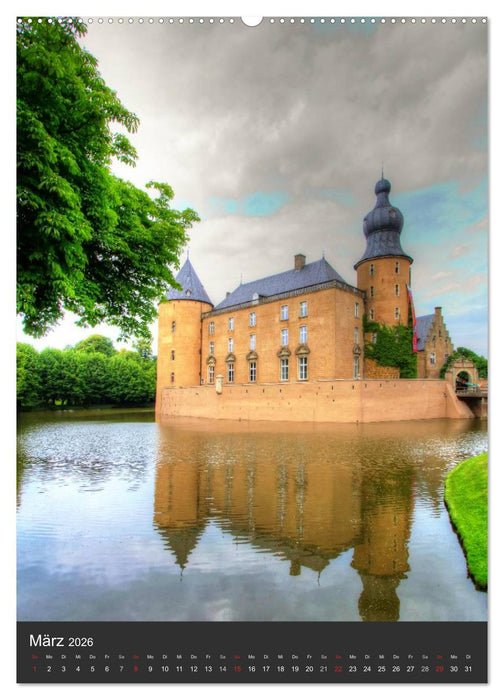 Eindrucksvolle Burgen, malerische Schlösser im Münsterland (CALVENDO Premium Wandkalender 2026)
