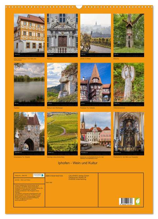 Iphofen - Wein und Kultur (CALVENDO Wandkalender 2026)