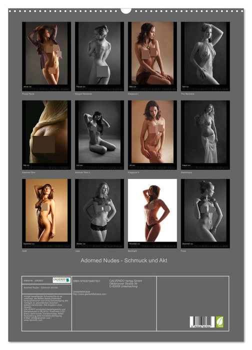 Adorned Nudes - Schmuck und Akt (CALVENDO Wandkalender 2026)