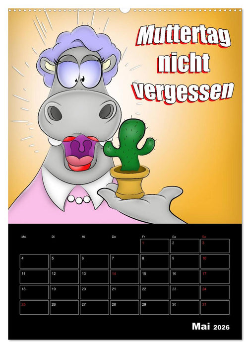 Cartoons - mir doch Bockwurscht (CALVENDO Premium Wandkalender 2026)