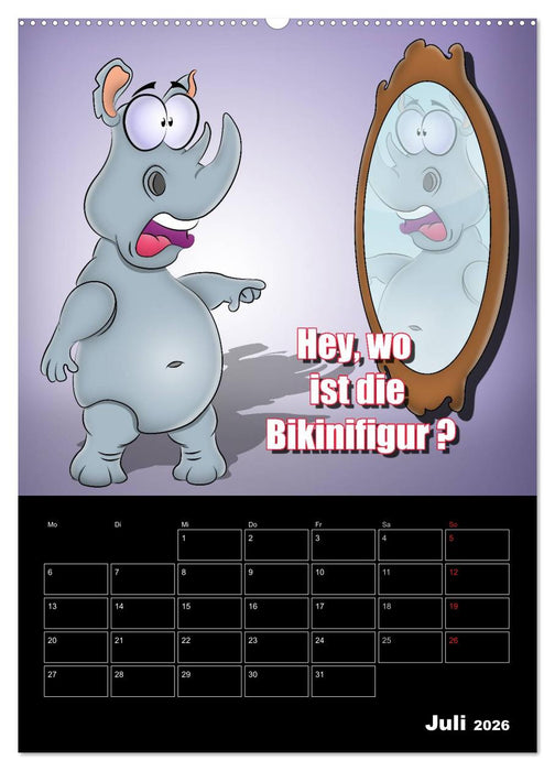 Cartoons - mir doch Bockwurscht (CALVENDO Premium Wandkalender 2026)