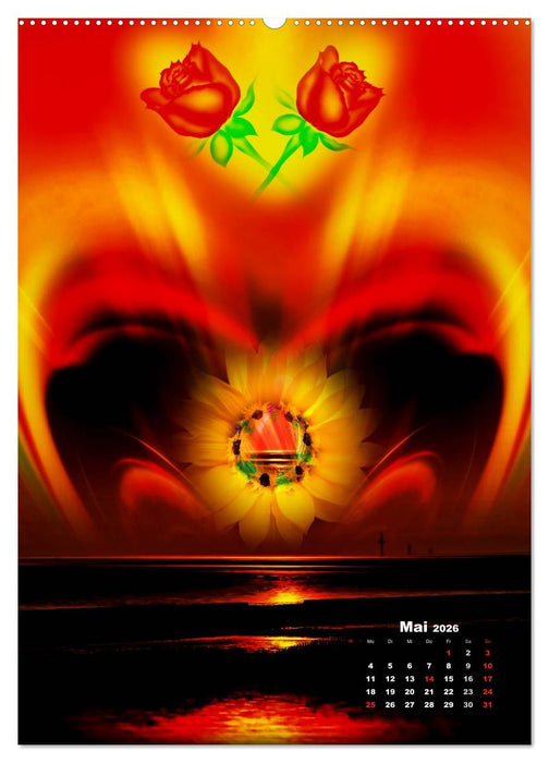 Blühende Fantasie - Digitalkunst (CALVENDO Wandkalender 2026)