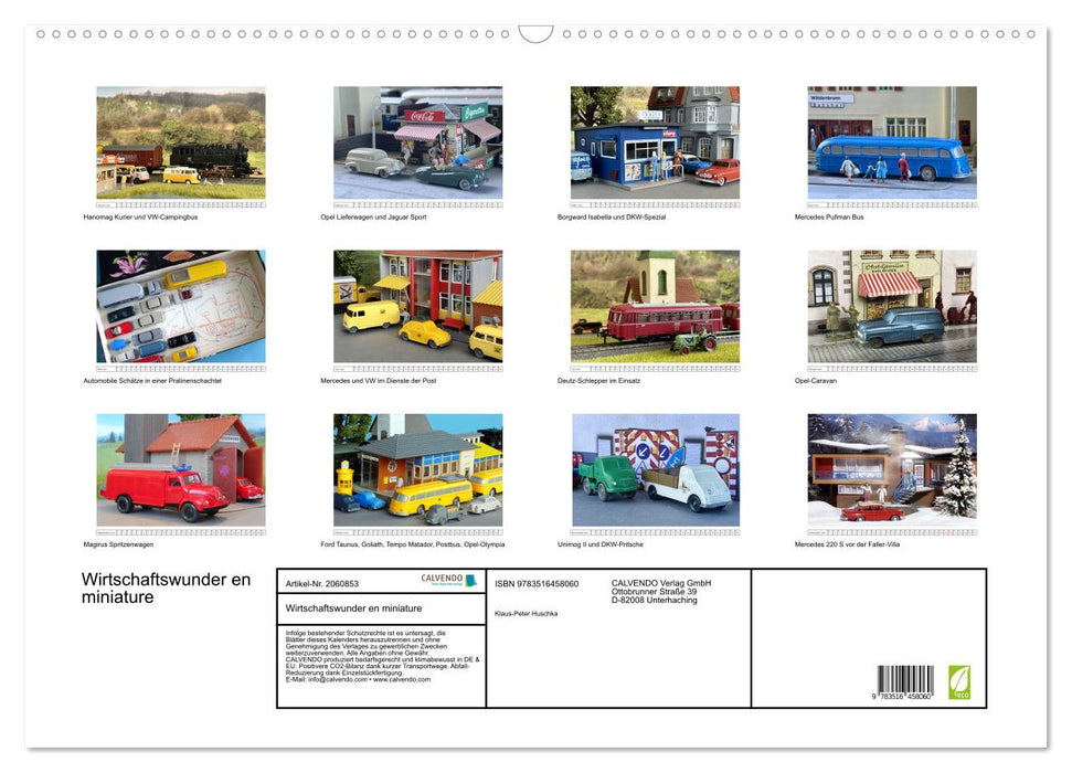 Wirtschaftswunder en miniature (CALVENDO Wandkalender 2026)
