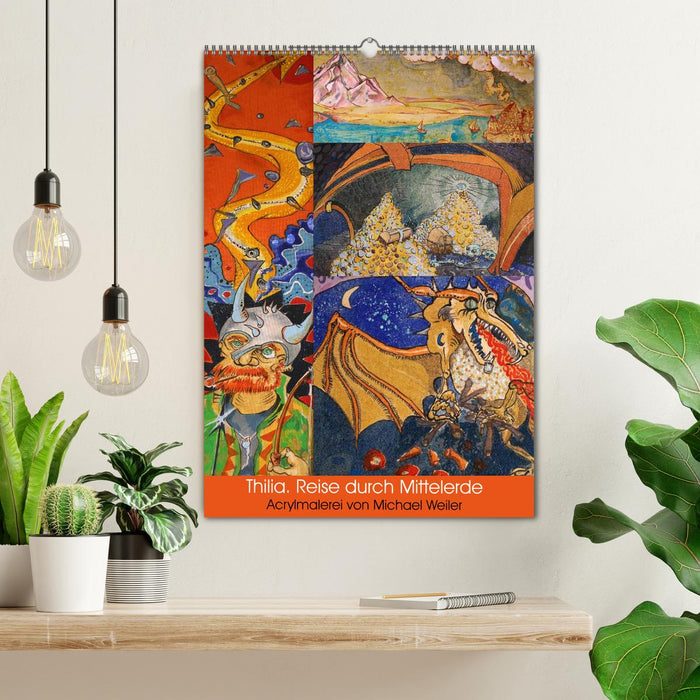 Thilia. Reise durch Mittelerde. Acrylmalerei von Michael Weiler. (CALVENDO Wandkalender 2026)