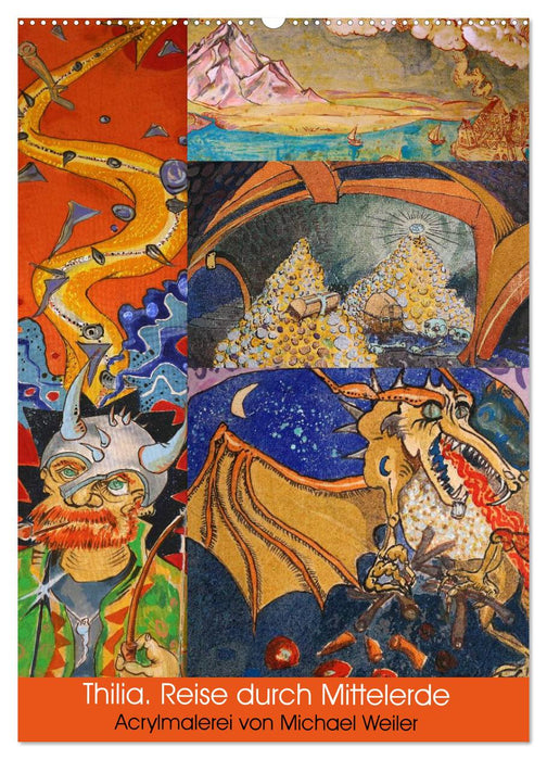 Thilia. Reise durch Mittelerde. Acrylmalerei von Michael Weiler. (CALVENDO Wandkalender 2026)