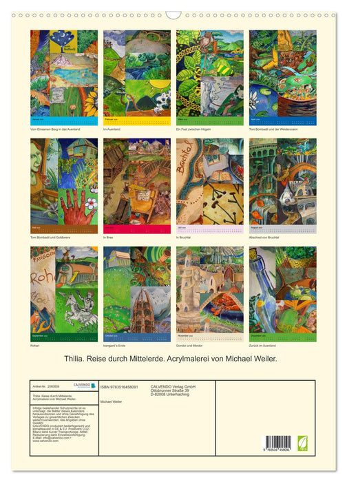 Thilia. Reise durch Mittelerde. Acrylmalerei von Michael Weiler. (CALVENDO Wandkalender 2026)