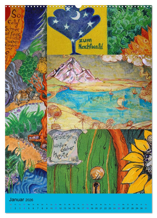 Thilia. Reise durch Mittelerde. Acrylmalerei von Michael Weiler. (CALVENDO Wandkalender 2026)
