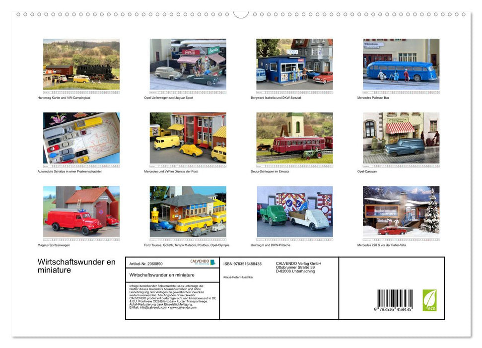 Wirtschaftswunder en miniature (CALVENDO Premium Wandkalender 2026)