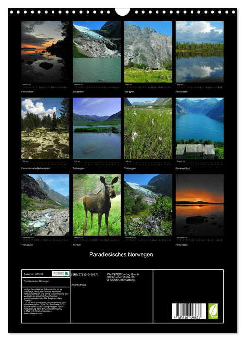 Paradiesisches Norwegen (CALVENDO Wandkalender 2026)