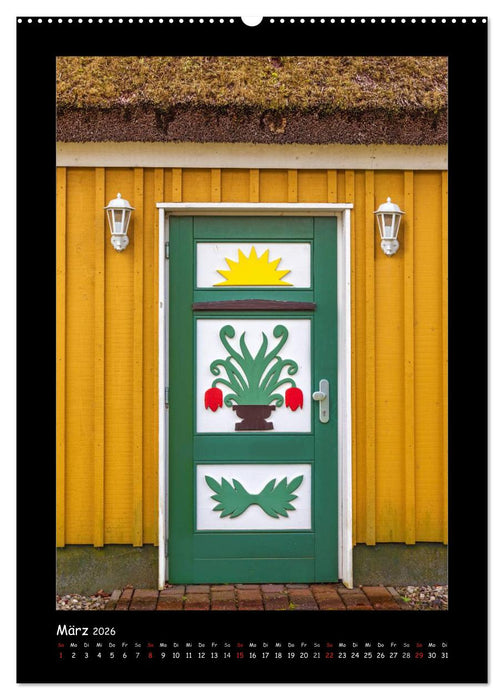 Türen - Meisterwerke aus Fischland, Darß und Zingst (CALVENDO Wandkalender 2026)