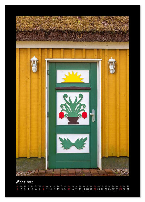 Türen - Meisterwerke aus Fischland, Darß und Zingst (CALVENDO Wandkalender 2026)
