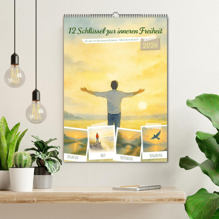 12 Schlüssel zur inneren Freiheit - Ein Jahr für dein inneres Zuhause – liebevoll, mutig, echt. (CALVENDO Wandkalender 2026)