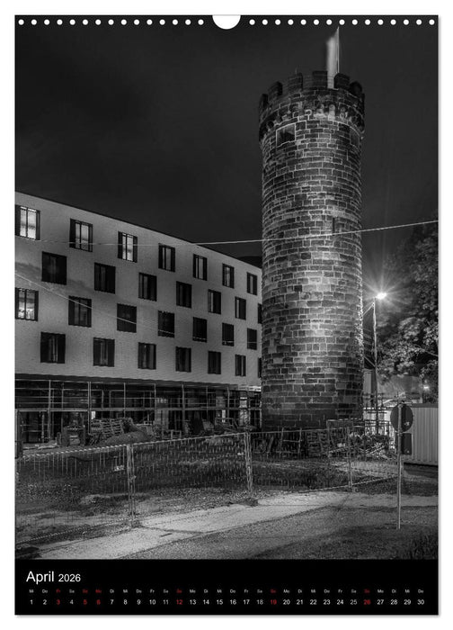 Heilbronn bei Nacht 2 (CALVENDO Wandkalender 2026)