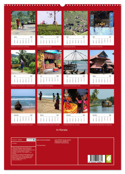 In Kerala (CALVENDO Premium Wandkalender 2026)