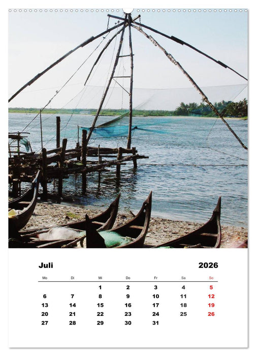 In Kerala (CALVENDO Premium Wandkalender 2026)