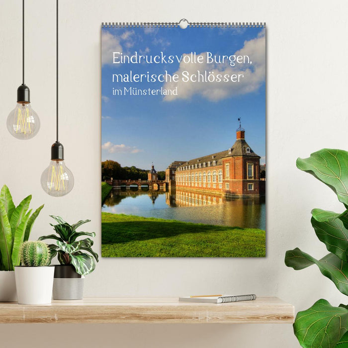 Eindrucksvolle Burgen, malerische Schlösser im Münsterland (CALVENDO Wandkalender 2026)