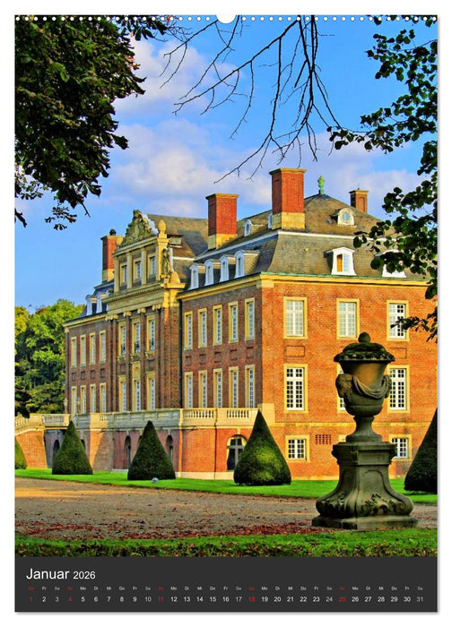 Eindrucksvolle Burgen, malerische Schlösser im Münsterland (CALVENDO Wandkalender 2026)