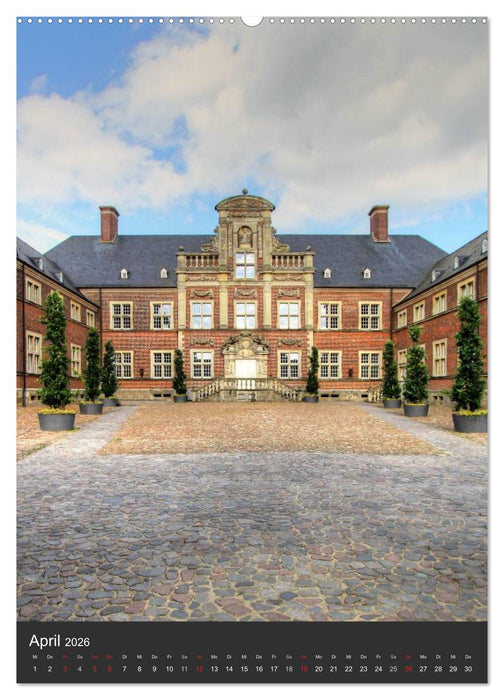 Eindrucksvolle Burgen, malerische Schlösser im Münsterland (CALVENDO Wandkalender 2026)