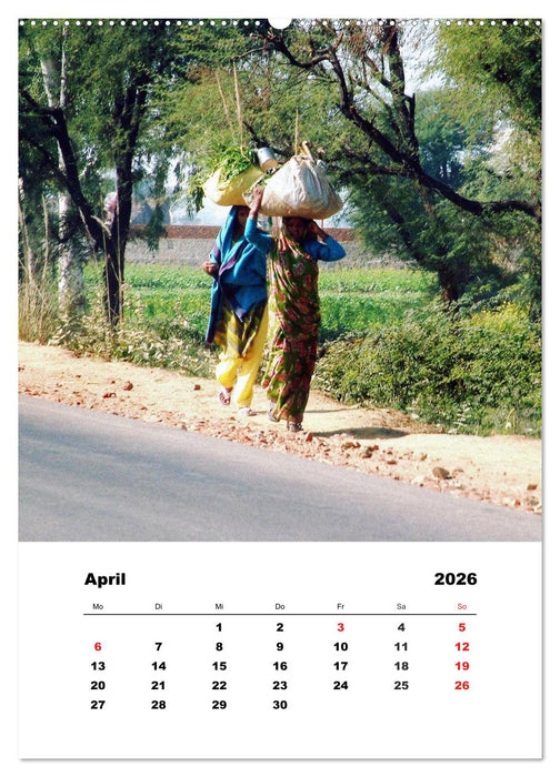Indien erleben (CALVENDO Premium Wandkalender 2026)