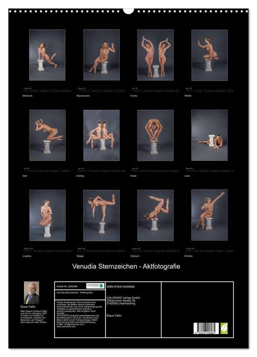 Venudia Sternzeichen - Aktfotografie (CALVENDO Wandkalender 2026)