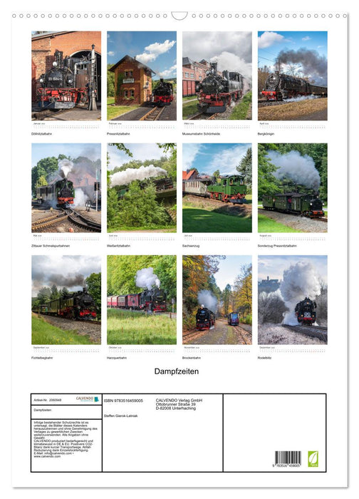 Dampfzeiten (CALVENDO Wandkalender 2026)