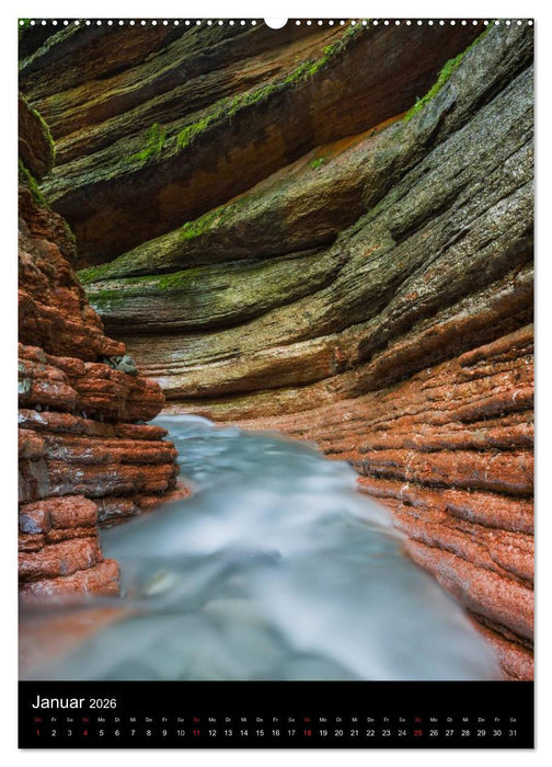 Mystische Tiefen - Die Klammen Österreichs (CALVENDO Premium Wandkalender 2026)