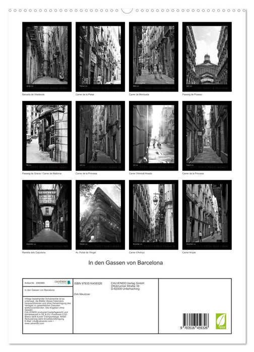 In den Gassen von Barcelona (CALVENDO Premium Wandkalender 2026)
