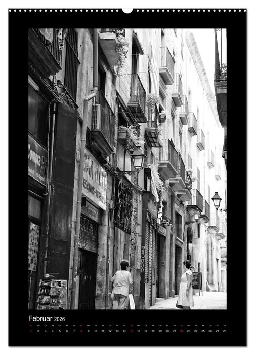 In den Gassen von Barcelona (CALVENDO Premium Wandkalender 2026)