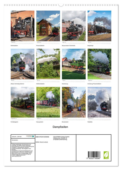 Dampfzeiten (CALVENDO Premium Wandkalender 2026)