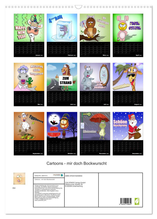 Cartoons - mir doch Bockwurscht (CALVENDO Wandkalender 2026)