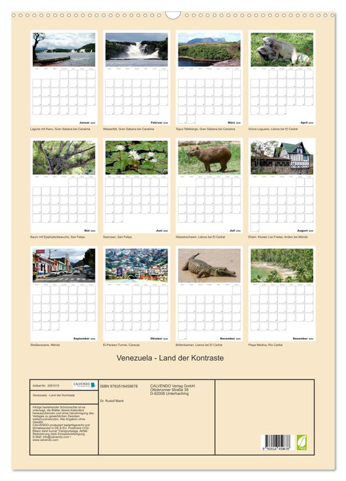 Venezuela - Land der Kontraste (CALVENDO Wandkalender 2026)