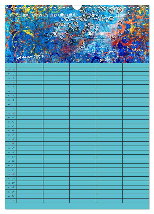 Glückstage (CALVENDO Wandkalender 2026)